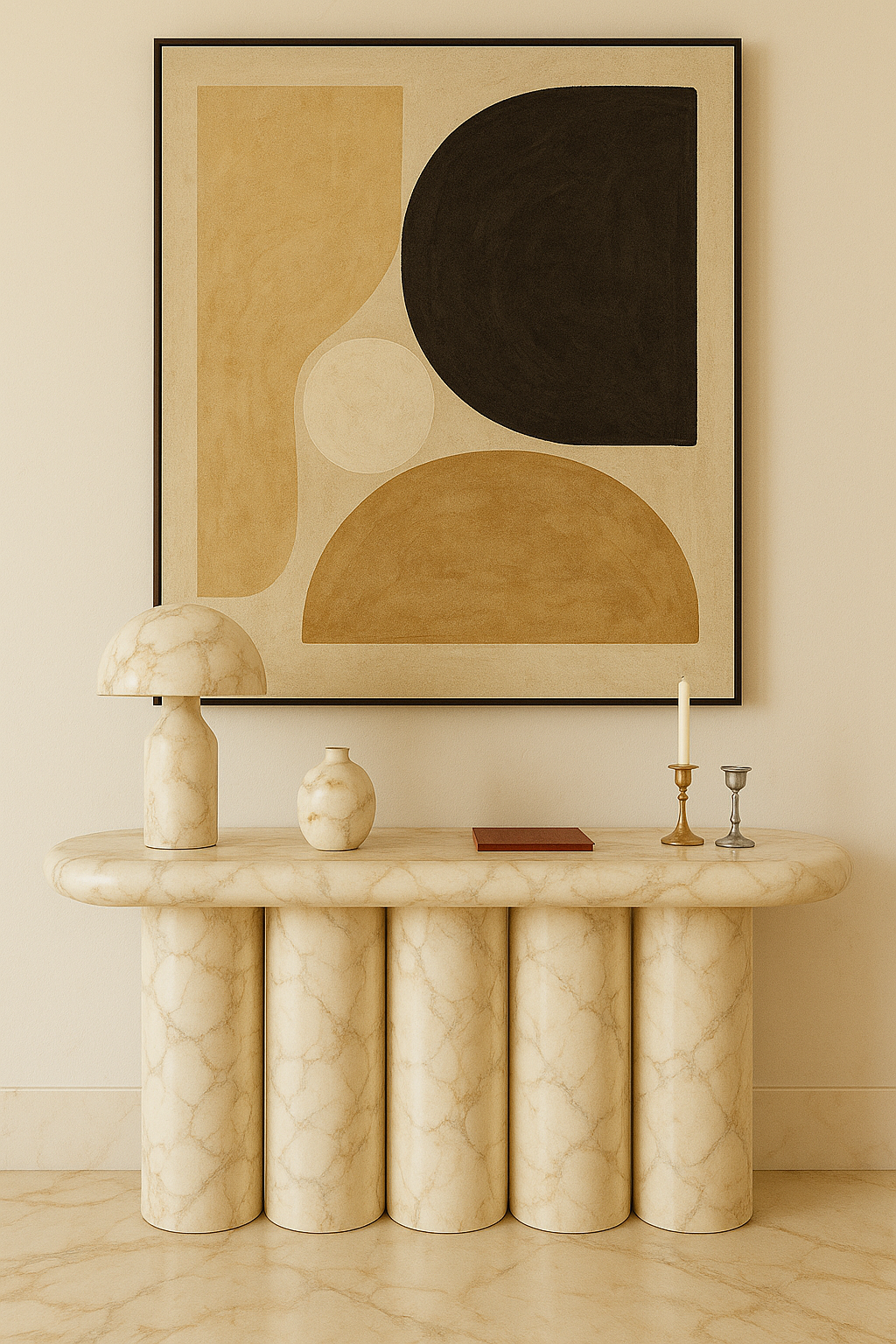 Crema Marfil Console