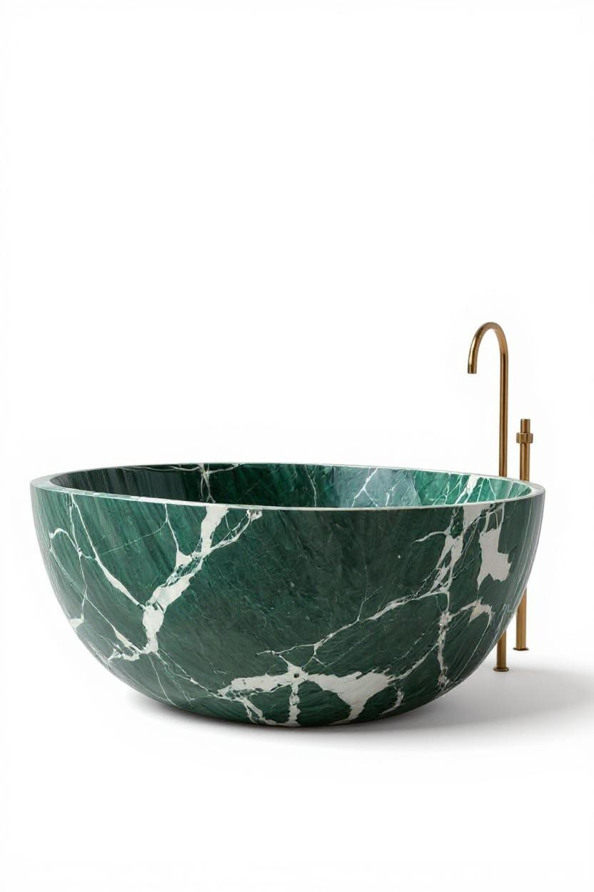 Verde Alpi Marble Bathtub