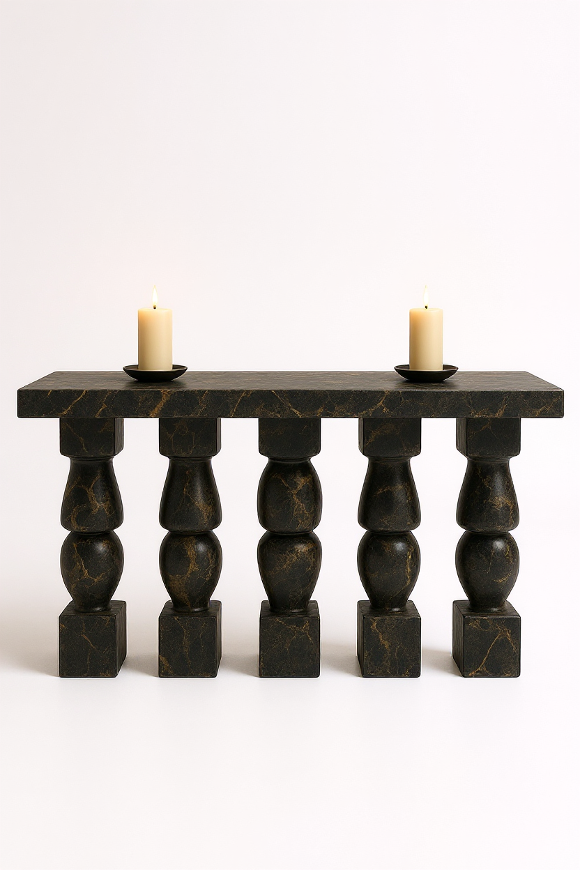 Explosion Gold Marble Console