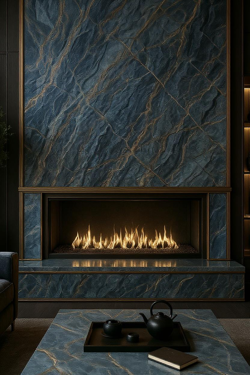 Aqua Onyx Fireplace