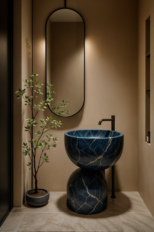 Sodalite Blue Marble Sink Design