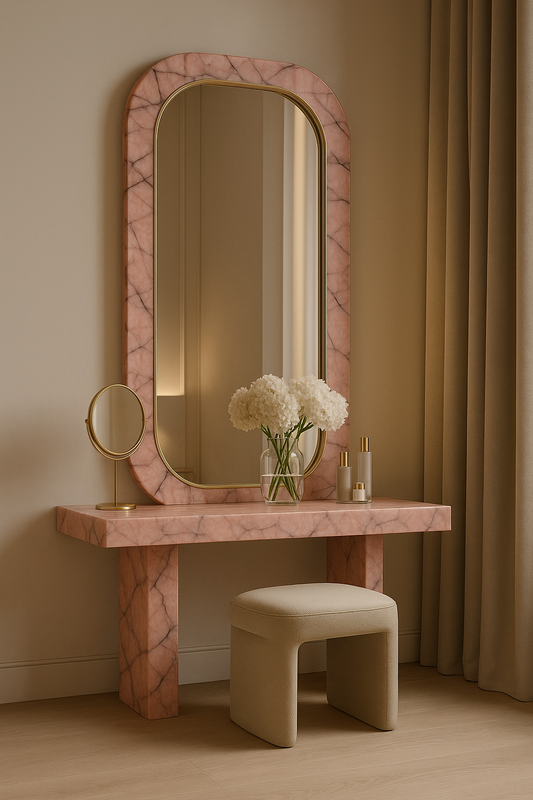 Rose Marble Console Table