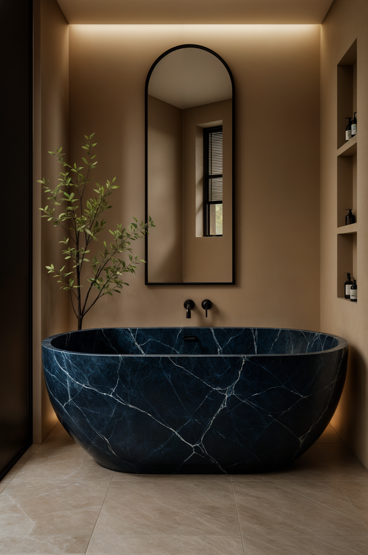 Sodalite Blue Marble Bathtub