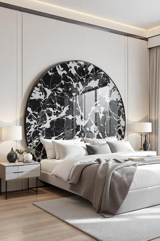 Nero Marquina Marble Bed Headboard