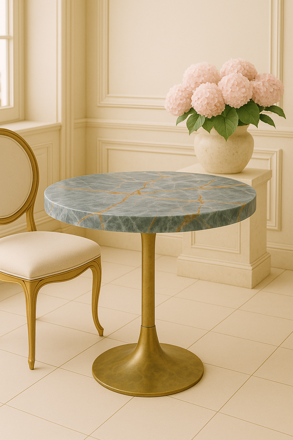 Fantasy Blue Marble Bistro Table