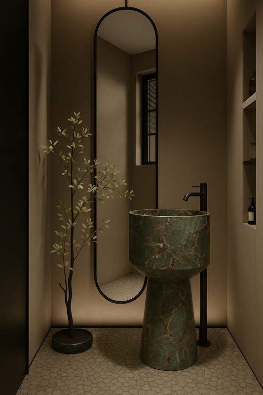 Verde Guatemala Marble Sink