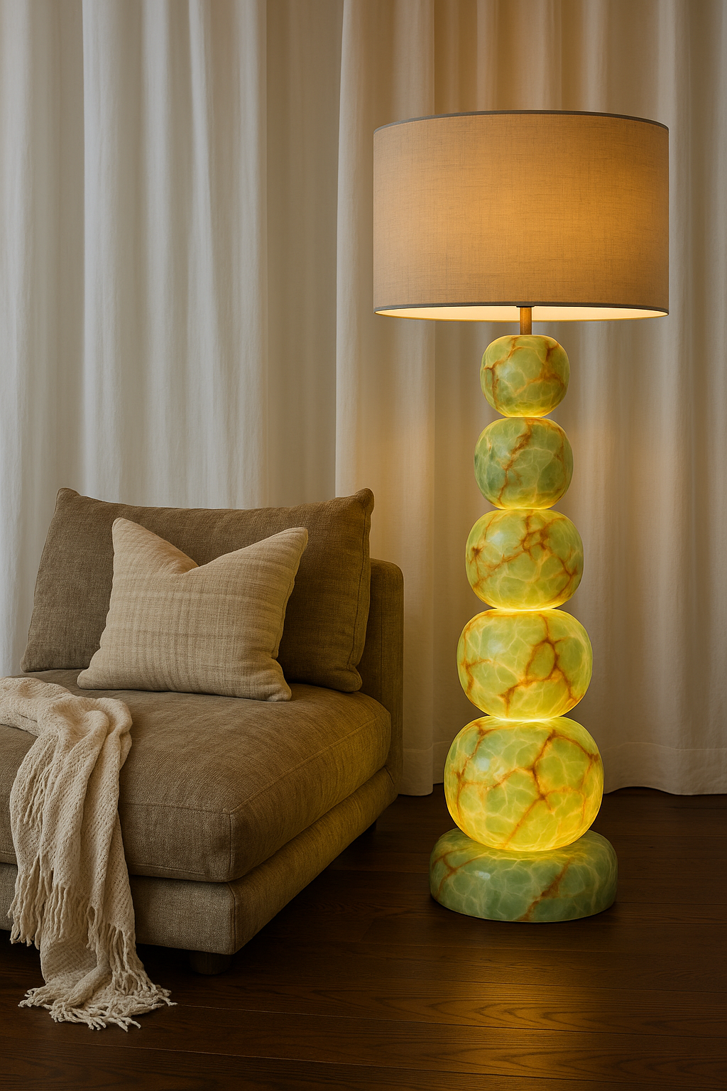 Emerald Onyx Lamp
