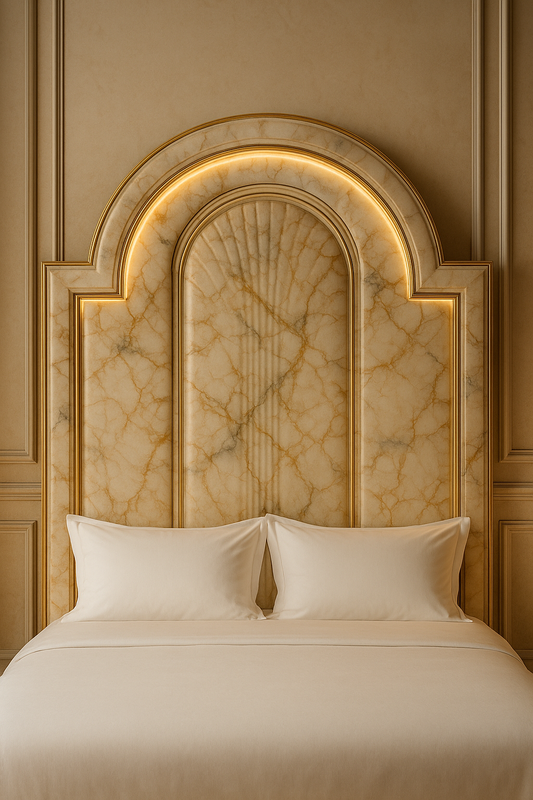 Antique Beige Marble Headboard