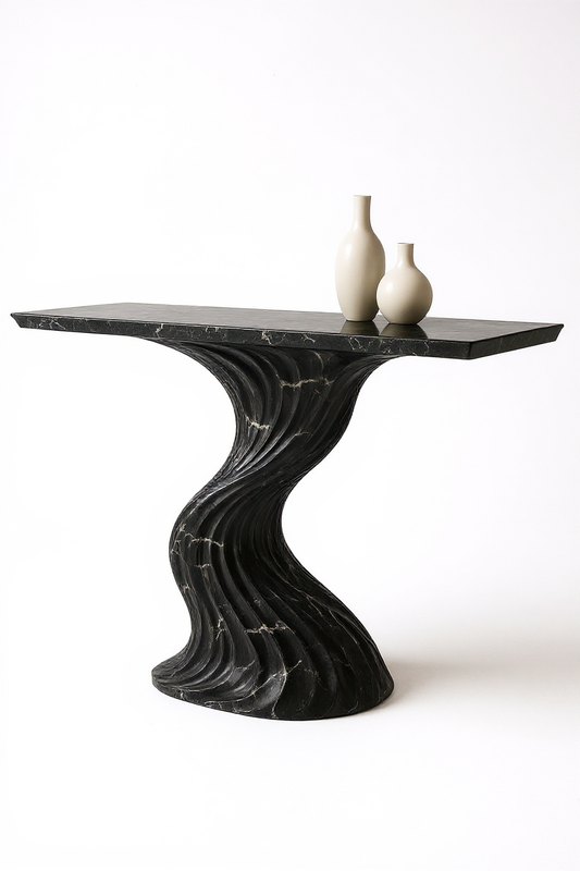 Nero Marquina Marble Console Table