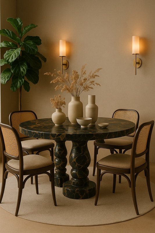 Explosion Gold Marble Table