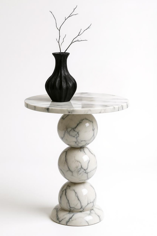 Carrara Marble Side Table