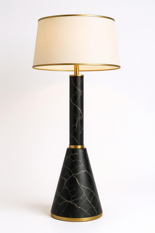 Black Olive Marble Lamp