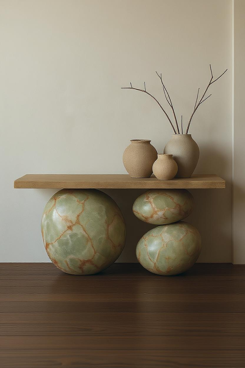 Fantasy Green Marble Console