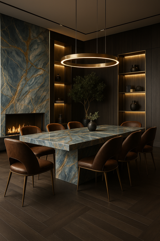 Fantasy Blue Onyx Dining Table