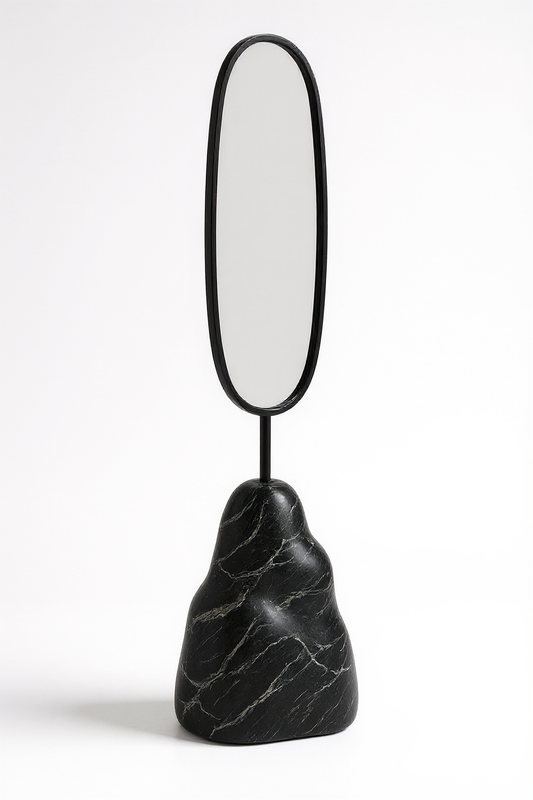 Nero Marquina Marble Mirror Base