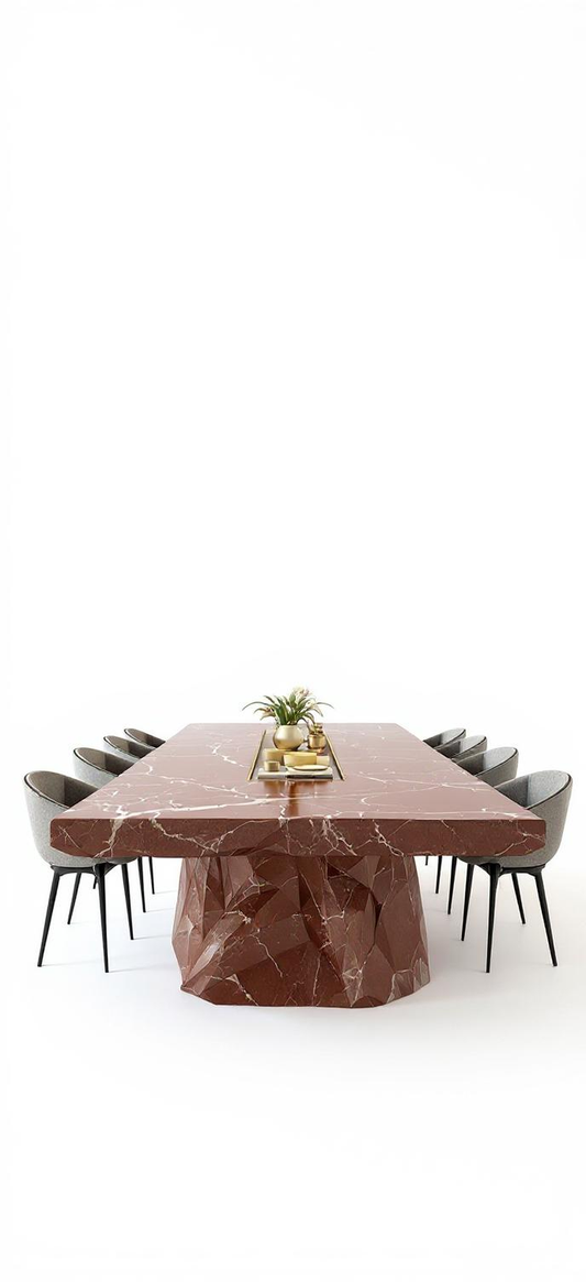 Rosso Levanto Monolithic Dining Table