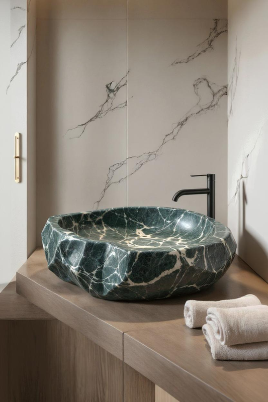 Verde Alpi Marble Sink