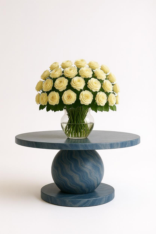 Aqua Marble Side Table