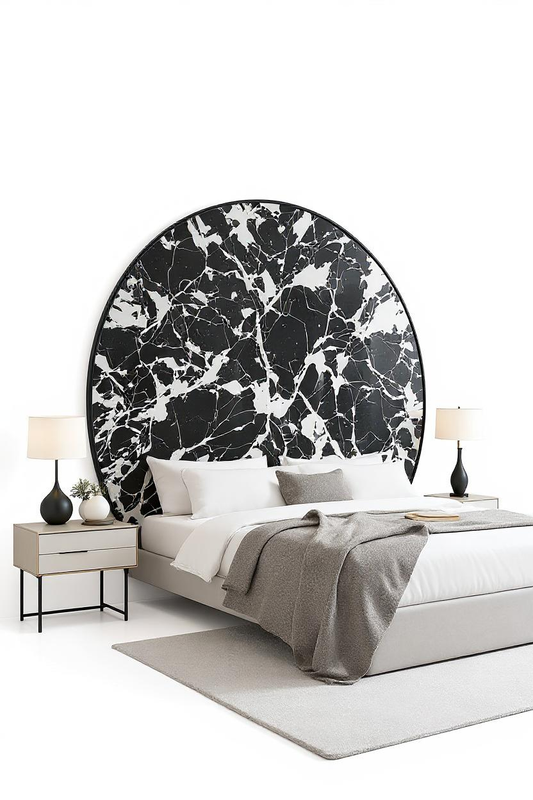 Nero Marquina Marble Bed Headboard