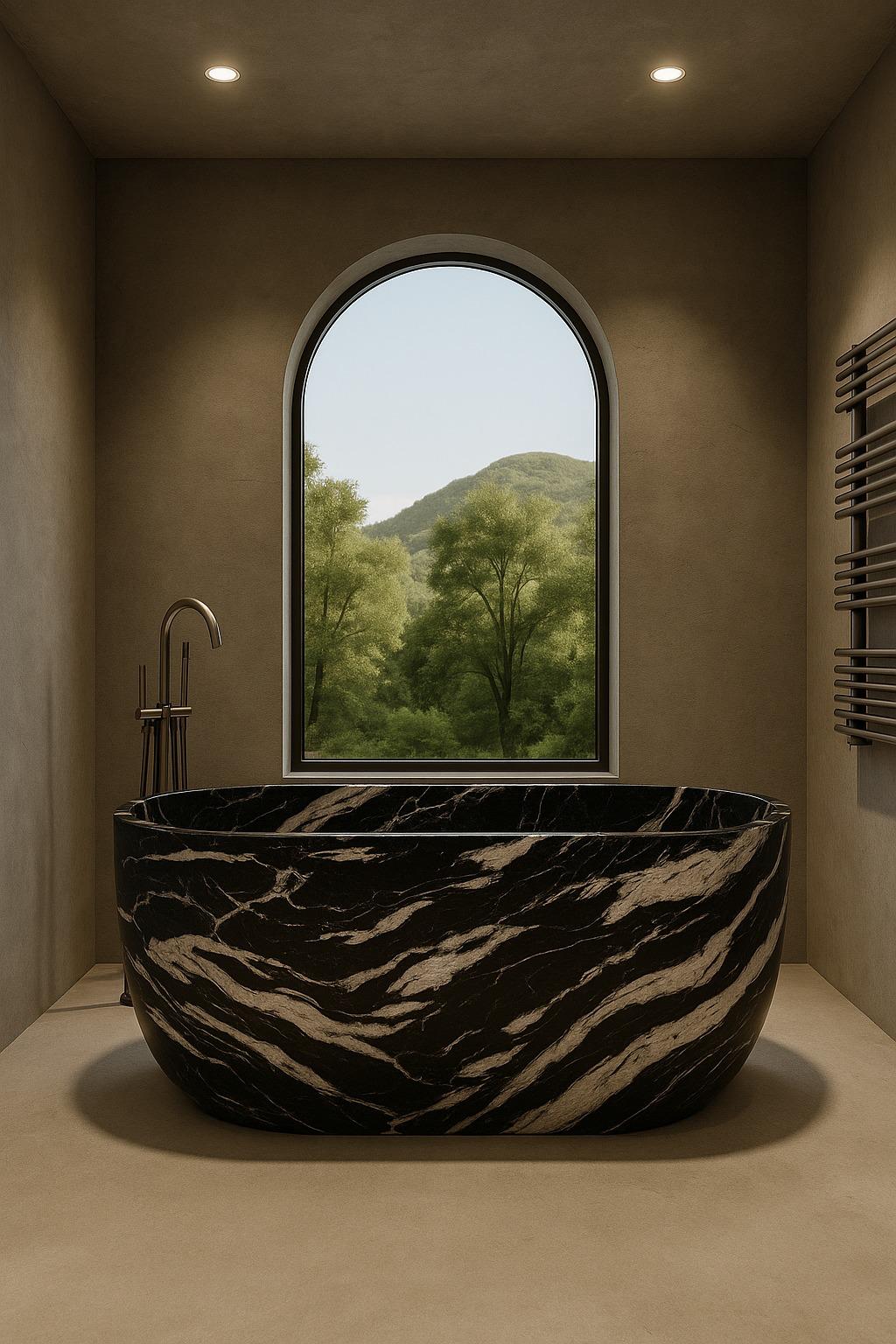 BLACK HORSE MARBLE BATHTUB DESIGN