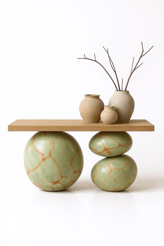 Fantasy Green Marble Console