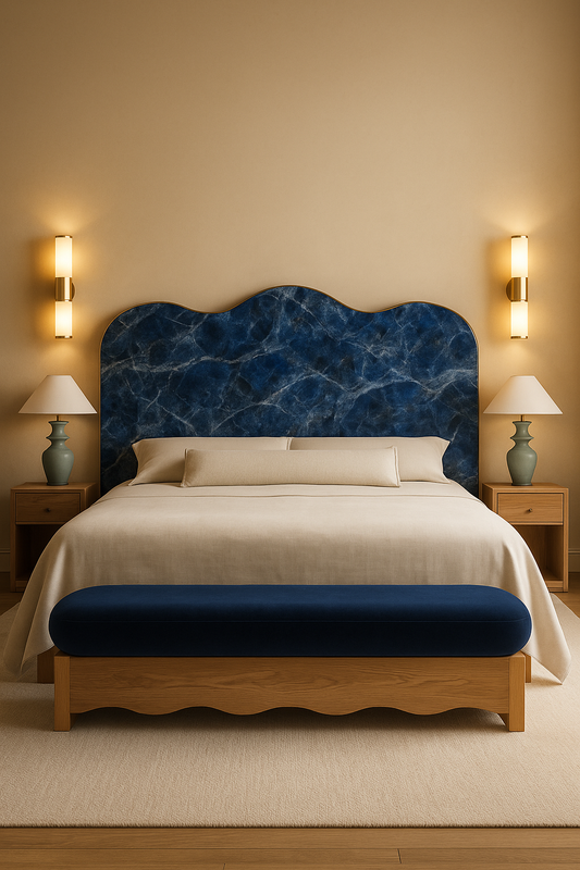 Blue Drama Marble Headboard
