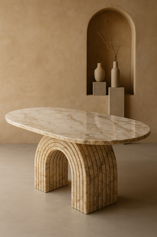 Antique Beige Marble Table