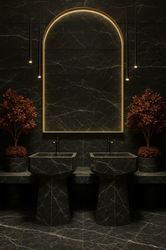 Black Olive Marble Sink