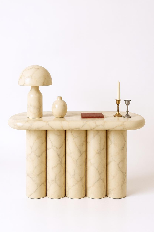 Crema Marfil Console