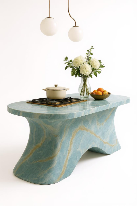 Blue Premium Marble Island