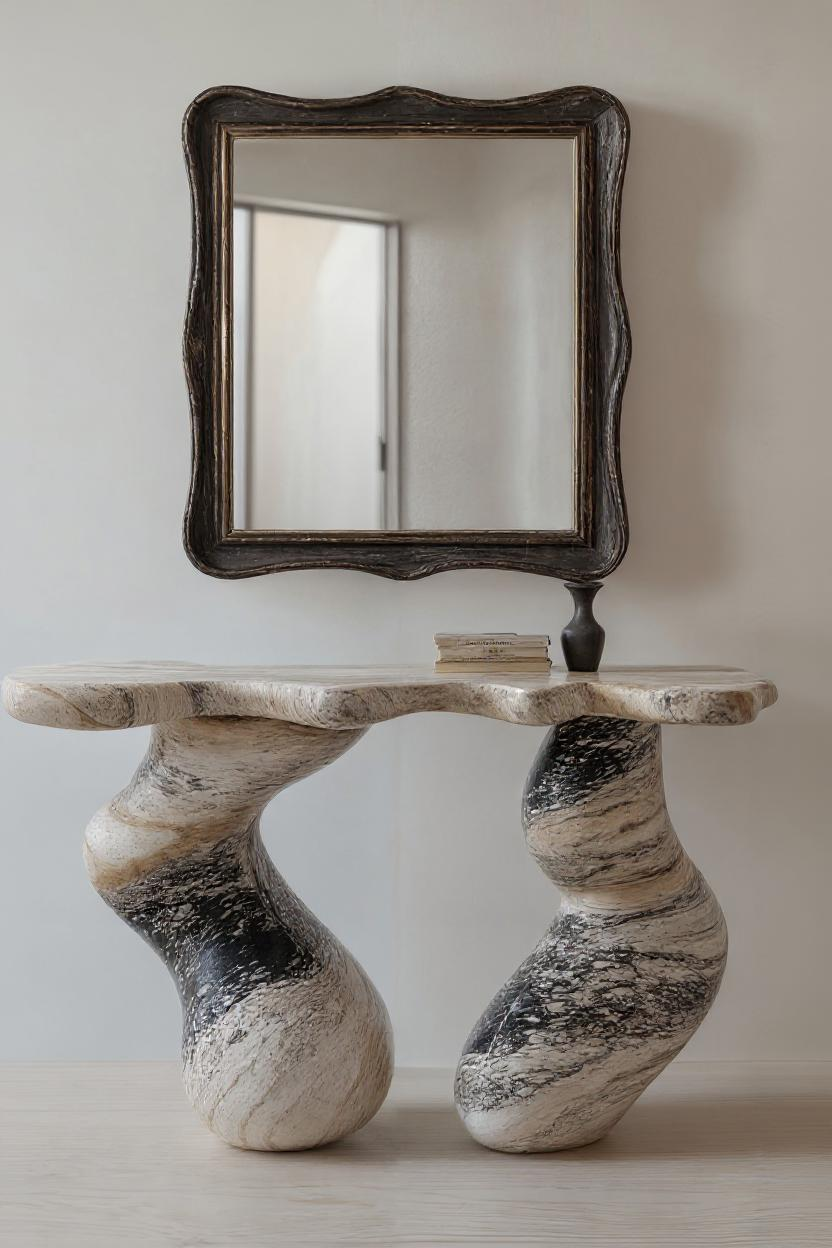 Black Forest Marble Console