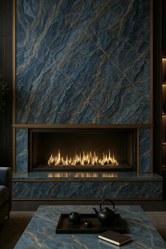 Aqua Onyx Fireplace