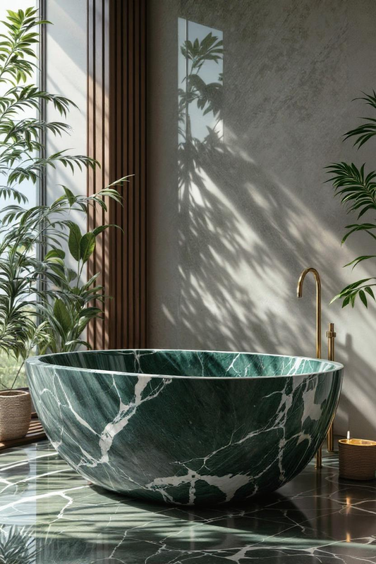 Verde Alpi Marble Bathtub