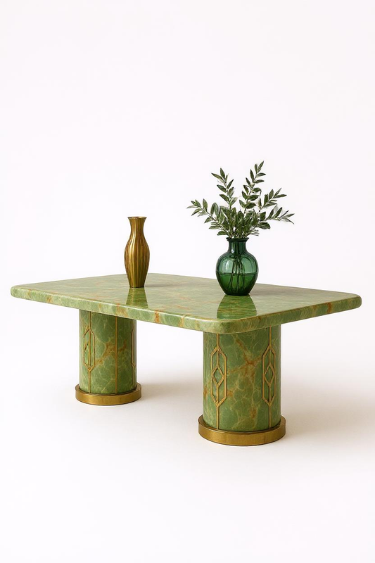 Emerald Onyx Monolithic Dining Table