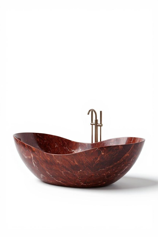 Rosso Levanto Marble Bathtub