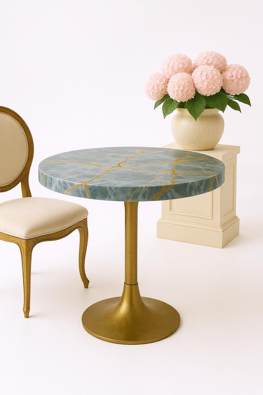 Fantasy Blue Marble Bistro Table