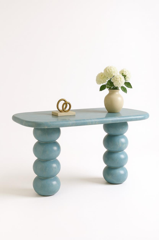 Aqua Marble Console Table